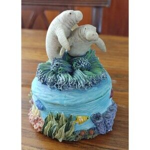 Manatee Trinket Dish Modern Ceramic Hannukah Gift Idea Christmas gift Idea